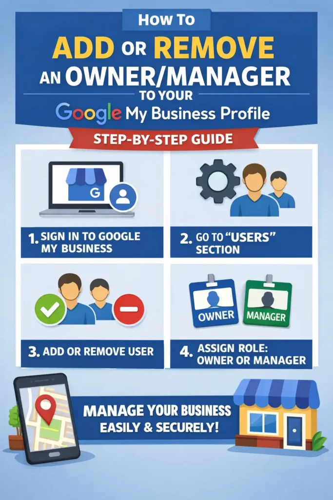 Learn how to efficiently add or remove an owner manager to your Google My Business profile with our step-by-step guide